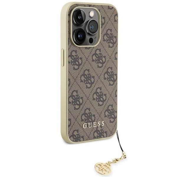 Guess iPhone 15 Pro Mobilskal 4G Charms Collection - Brun