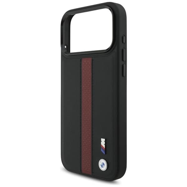 BMW telefontaske til iPhone 17 Pro Max MagSafe M perforeret stribe logo - rød Röd