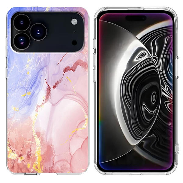 Mobilskal till iPhone 17 Pro Marble Pattern Printing Soft - Svart Svart