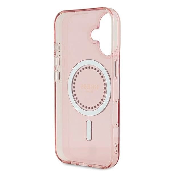 Guess Mobilskal till iPhone 16 MagSafe IML Rhinestones - Rosa Rosa