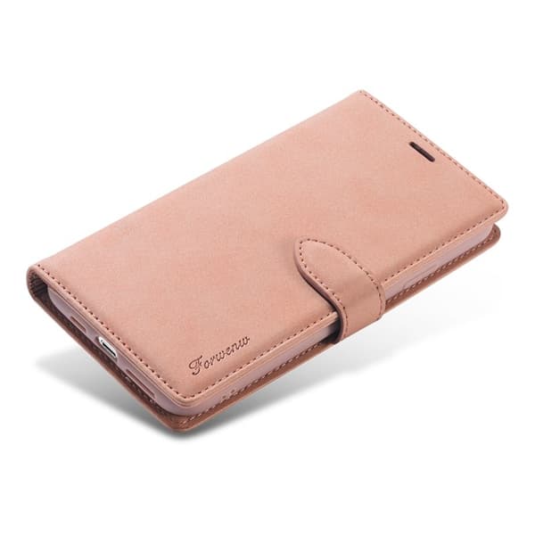 FORWENW iPhone 11 Pro Plånboksfodral i Konstläder - Roséguld