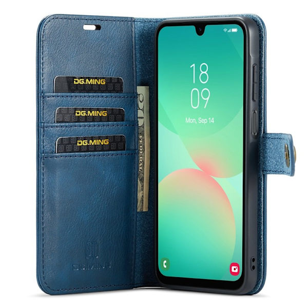 DG.MING Samsung Galaxy A26 5G Plånboksfodral Äkta läder - Blå