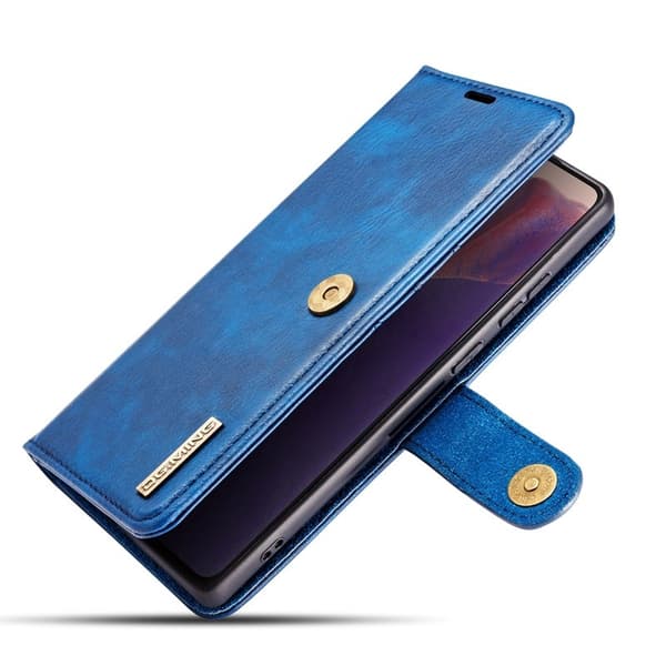DG.MING Detachable 2-in-1 Back Cover + Äkta Läder Plånboksfodral Blå