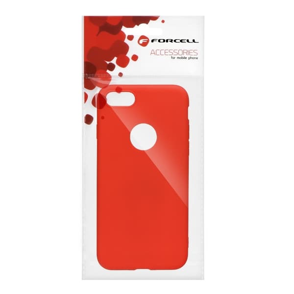 Forcell Blødt Silikon Mat Cover til iPhone 7 Rød Röd