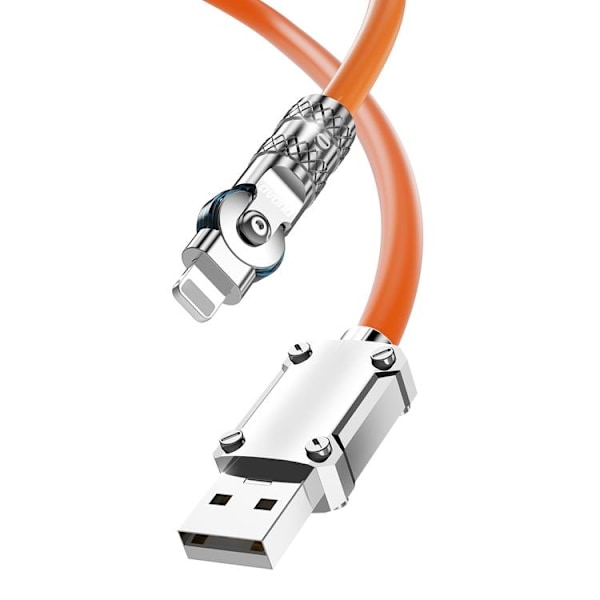 Dudao Kabel USB-A Till Lightning (1m) Angled - Orange