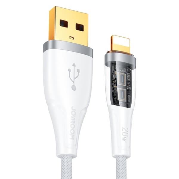 Joyroom Nopea USB-C - Lightning 2.4A Kaapeli 1.2m - Valkoinen Vit