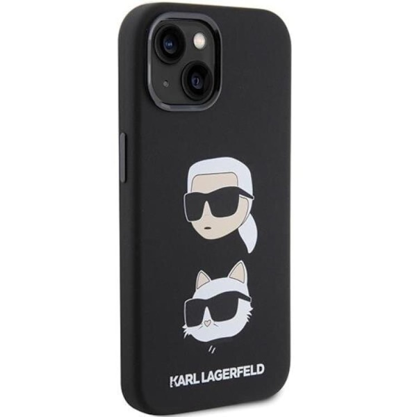 Karl Lagerfeld iPhone 15/14 Plus Mobilskal Silikon Karl&Choupette Svart