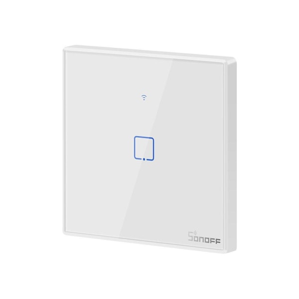 Sonoff yksikanavainen Wi-Fi-valokytkin T2EU1C-TX - valkoinen