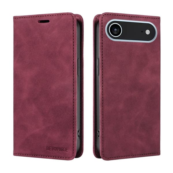 BETOPNICE iPhone Air Plånboksfodral Konstläder - Röd Röd