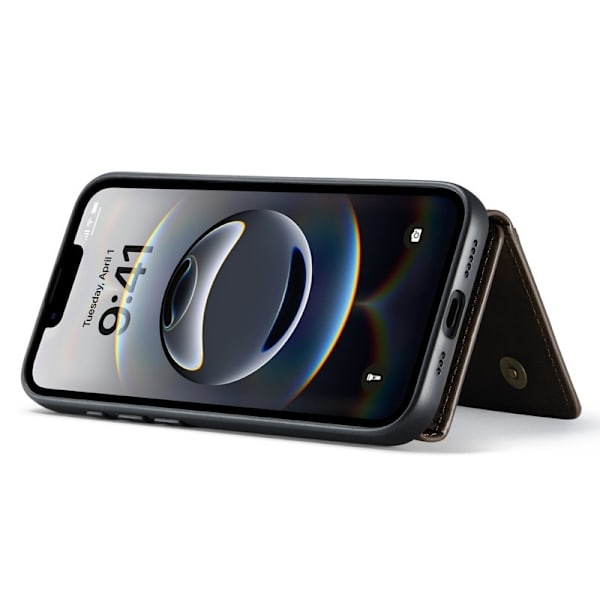 DG.MING M2 Series Mobilskal till iPhone 16e PU + PC + TPU - Brun