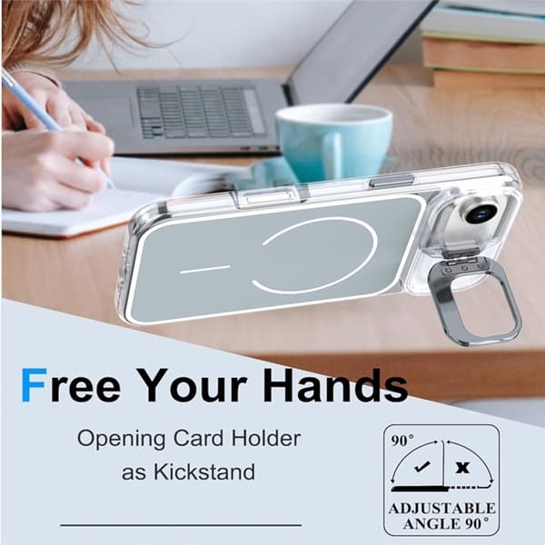 Mobilskal till iPhone Air MagSafe Lens Kickstand TPU + PC - Grå Grå