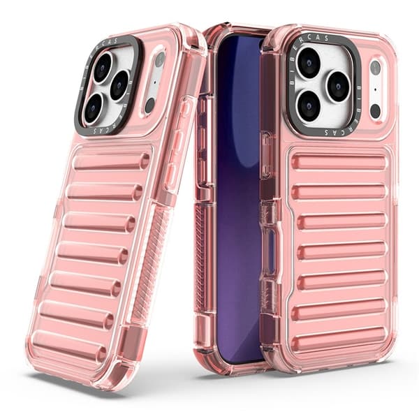 Mobilskal till iPhone 17 Pro Stripe Design Detachable - Djuprosa Rosa