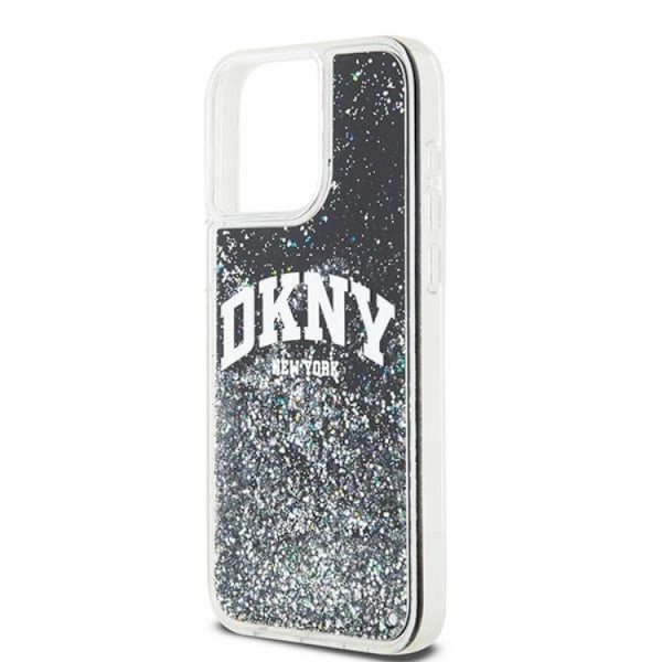 DKNY iPhone 13 Pro Max Mobilskal Liquid Glitter Big Logo - Svart