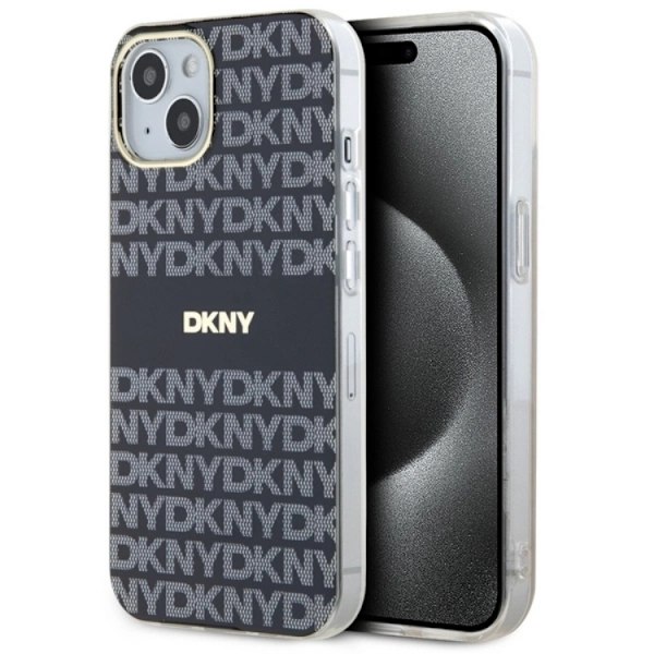 DKNY iPhone 15/14/13 Mobilskal Magsafe IML Mono & Stripe - Svart Svart