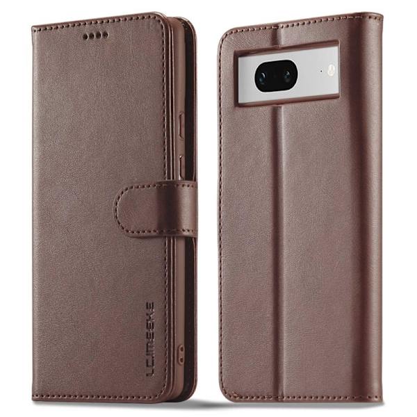 LC.IMEEKE Google Pixel 7 Plånboksfodral Konstläder - Brun