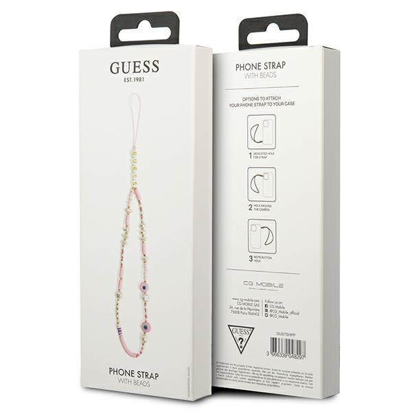 Guess Mobile Strap Beads - vaaleanpunainen