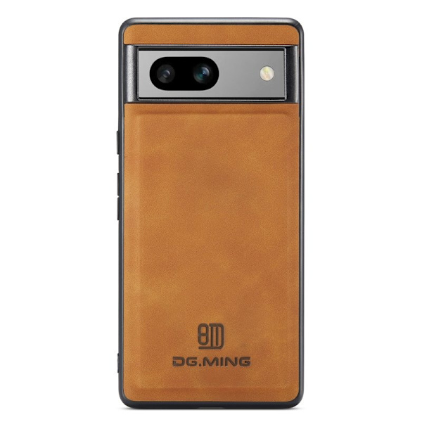 DG.MING Mobilskal till Google Pixel 7a PC+TPU+PU Läder - Brun