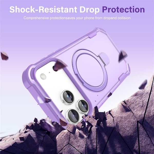 Mobilskal till iPhone 17 Pro Max MagSafe Kickstand Shockproof - Lila Lila