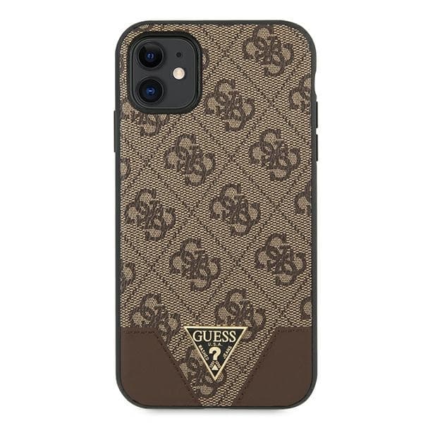 Guess Mobilskal till iPhone 11 / Xr MagSafe 4G Triangle Collection - Brun