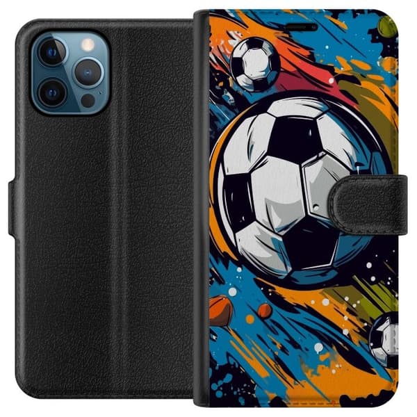 Plånboksfodral till Apple iPhone 12 Pro med Fotbollar