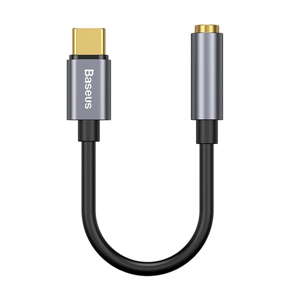 Baseus USB-C Hovedtelefonadapter DAC minijack 3.5mm - Grå Grå