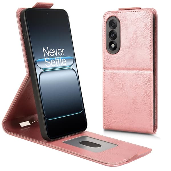 OnePlus Nord 5 Plånboksfodral Vertical Flip Läder - Roséguld Roséguld