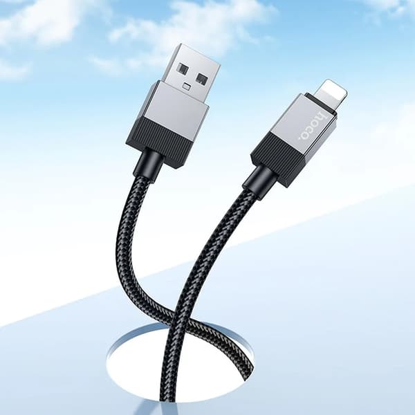 Hoco USB-A Till Lightning Kabel 1m - Svart Svart