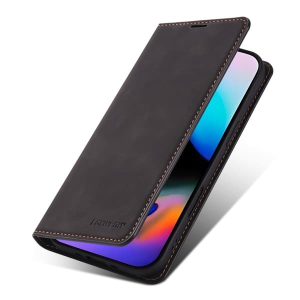 FORWENW iPhone Air Plånboksfodral Konstläder - Svart