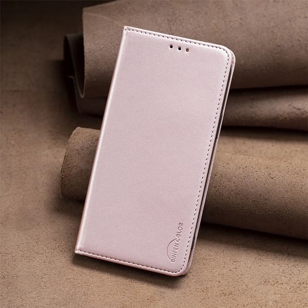 Binfen Color Honor 400 Lite Plånboksfodral Läder BF18 Roséguld