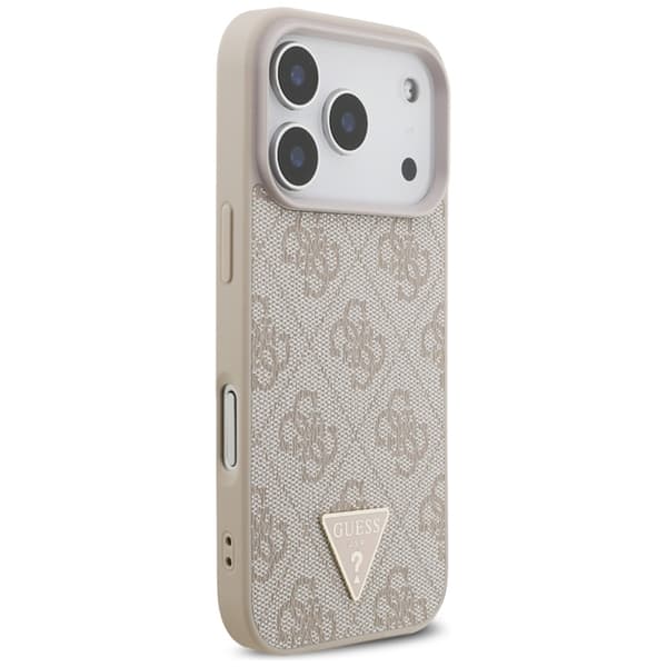 Guess telefontaske til iPhone 17 Pro MagSafe 4G strop trekantlogo Rosa