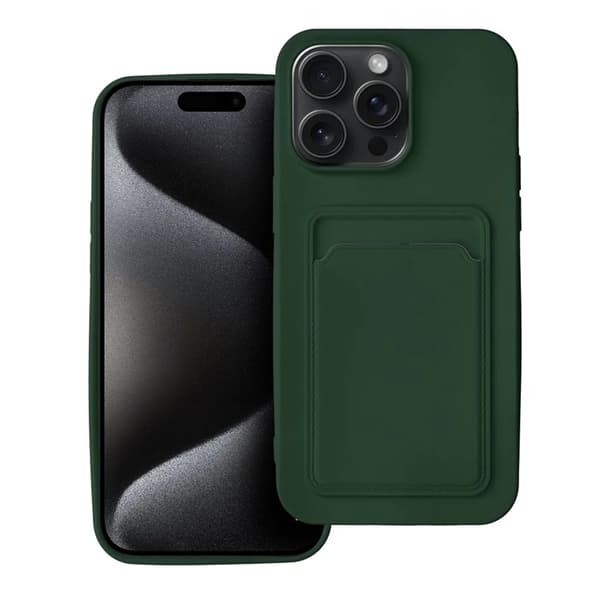 iPhone 15 Pro Max -puhelinkotelo korttipidikkeellä - Vihreä Grön