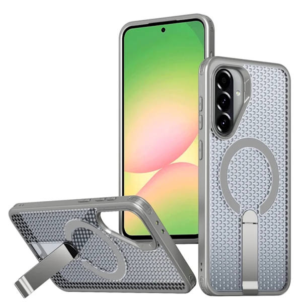 Mobilskal till Galaxy A56 5G Magsafe Grid Texture Grå