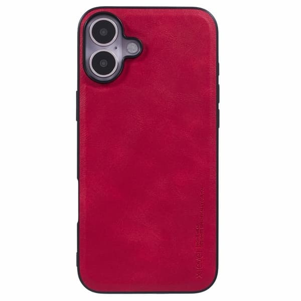 X-LEVEL Bojue-3 Mobilskal till iPhone 16 Anti-Scratch Röd