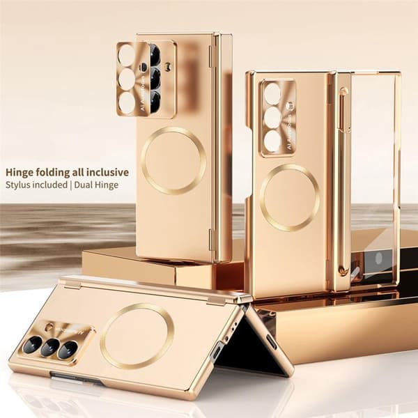 Mobilskal För Galaxy Z Fold 8 MagSafe Hård PC - Champagneguld Guld