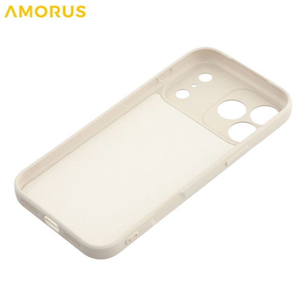 AMORUS Mobilskal till iPhone 17 Pro Precise Cutouts TPU Fiber - Vit Vit