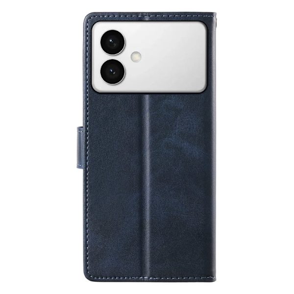 Samsung Galaxy S26 Edge Plånboksfodral Konstläder Flip - Blå