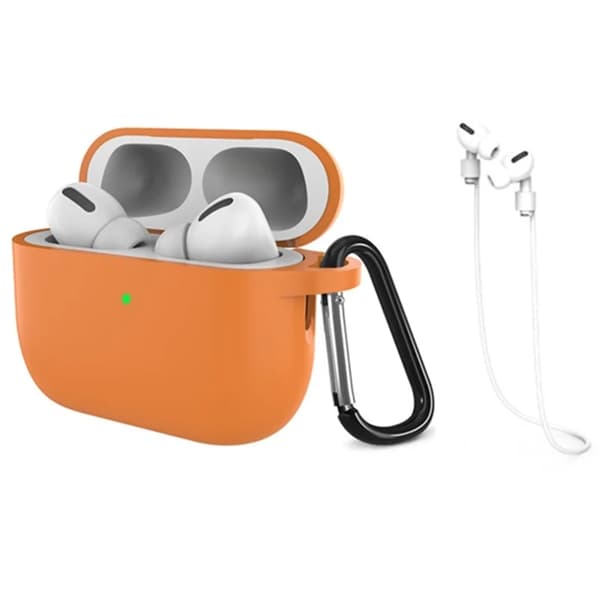 Mobilskal till Airpods Pro 3 Silikon med Anti-förlorad Rem Orange
