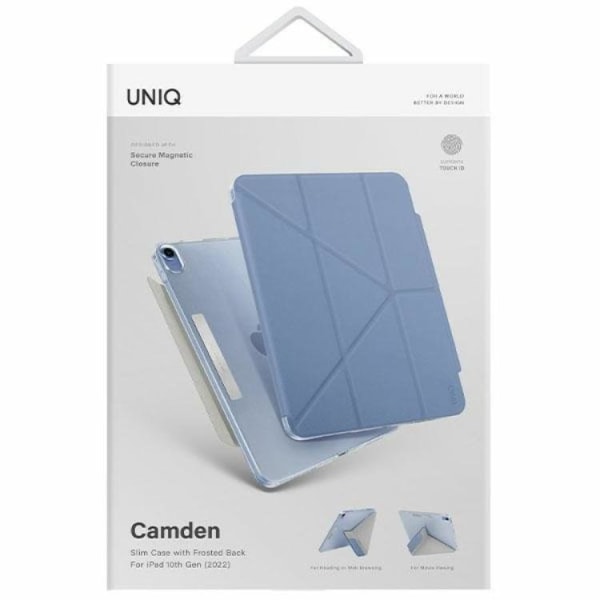 UNIQ iPad 10.9 (2022) Case Camden Antimikrobiaalinen - sininen