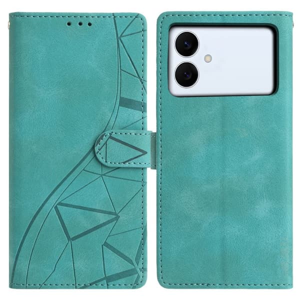 Samsung Galaxy S26 Edge Plånboksfodral Impränerad TriangelKonstläder Grön