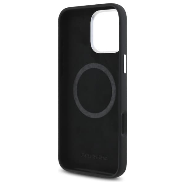 Mercedes Mobilskal till iPhone 16 Pro MagSafe Silikon Wood Pattern - Svart Svart