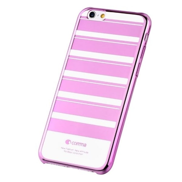 COMMA Baksideskal till iPhone 6- Randig - Rosa Rosa