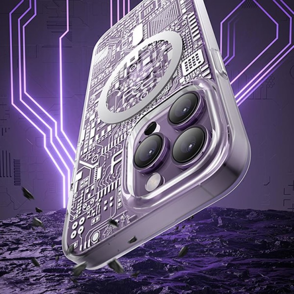 Kingxbar iPhone 14 Pro Cover Magsafe PQY Geek - Guld