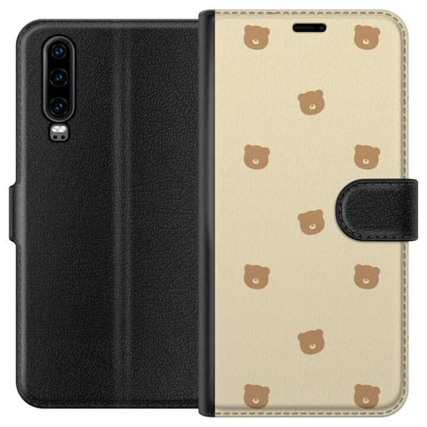 Plånboksfodral till Huawei P30 med Björnmönster