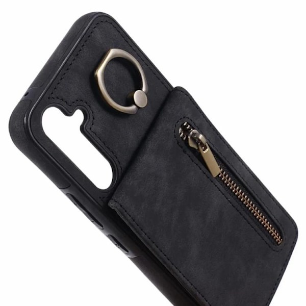 Galaxy S24 Mobilskal Kickstand Korthållare - Svart Svart