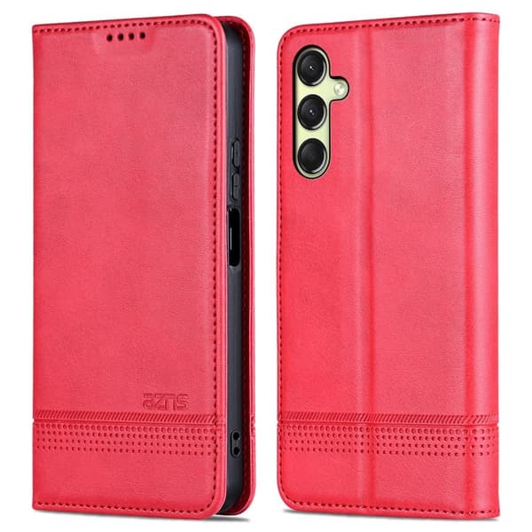 AZNS Samsung Galaxy A16 Plånboksfodral Konstläder - Röd