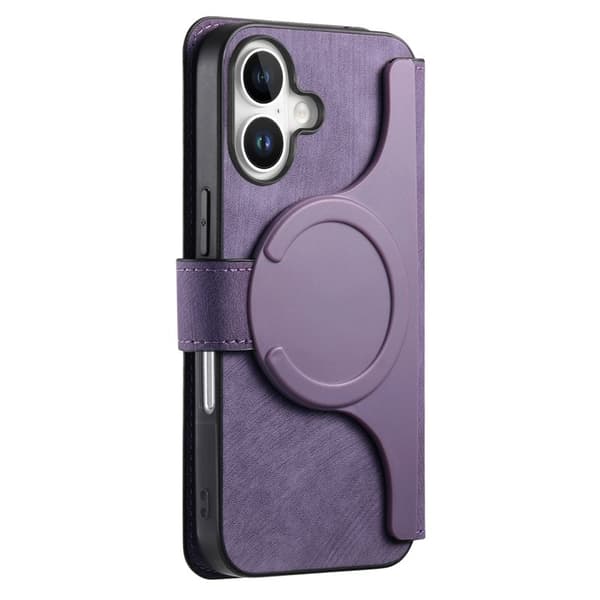 CASENEO iPhone 16 Plus Plånboksfodral Konstläder - Lila