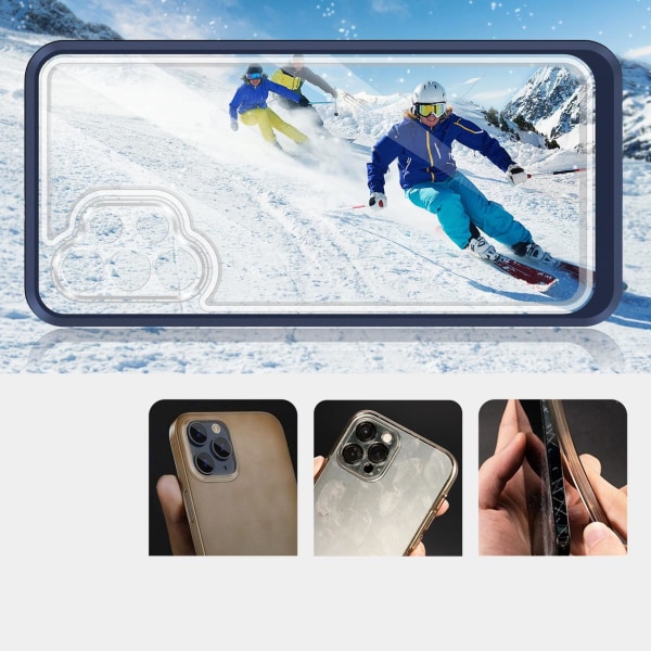 Galaxy A72 4G Cover Clear 3in1 - Blå