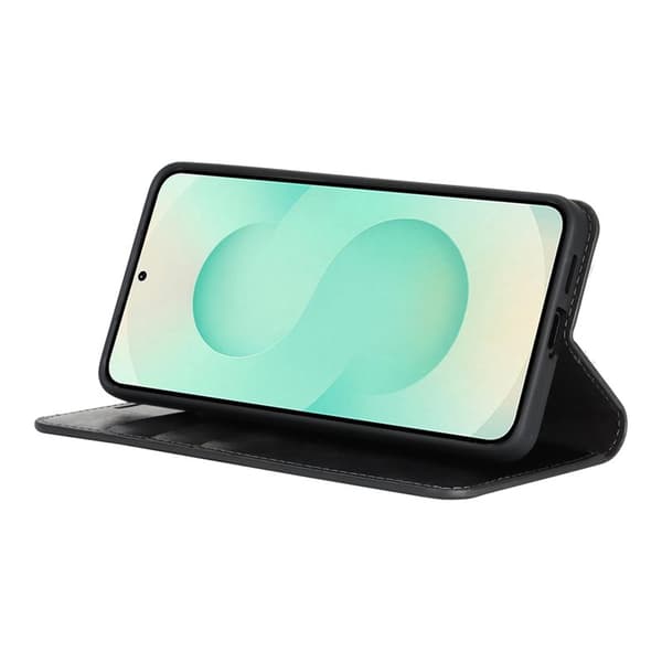 Plånboksfodral för Samsung Galaxy S26 Äkta läder - Svart