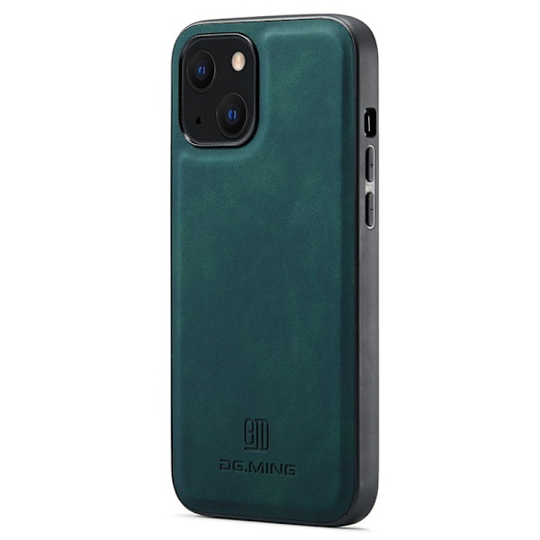 DG.MING Mobilskal till iPhone 14 PC+TPU+PU Läder Grön