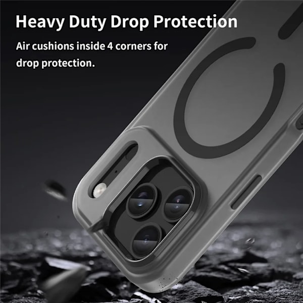 Mobilskal till iPhone 17 Pro Max MagSafe Matte Translucent - Svart Svart
